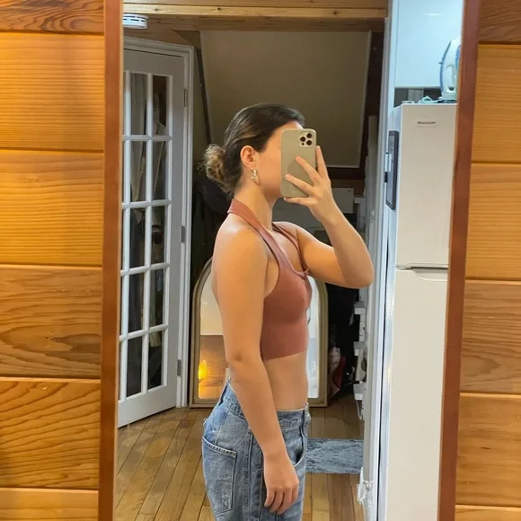 Rust Halter Crop Top - Picture 2 of 3